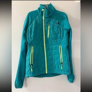 The North Face Women's Teal and Yellow jacket